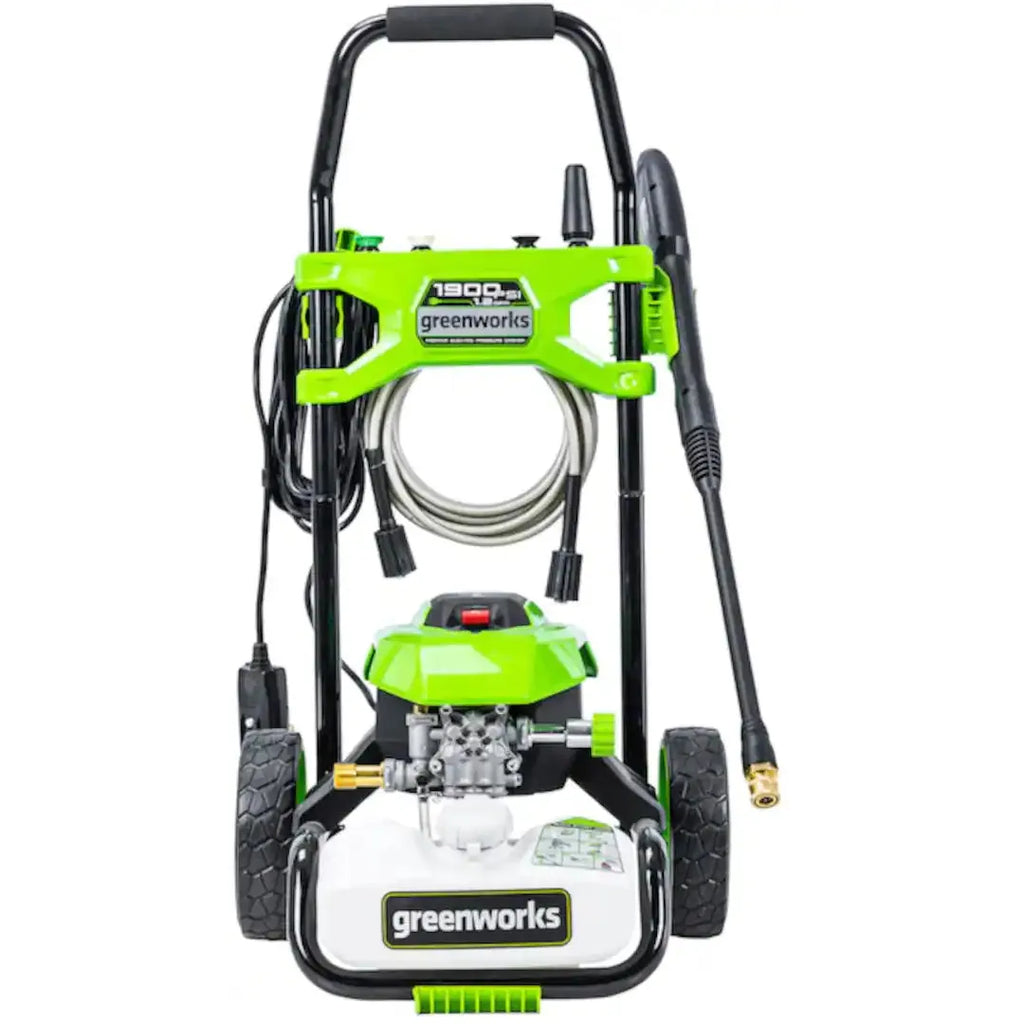 Greenworks Electric Pressure Washer up to 1900 PSI at 1.2 GPM, Green