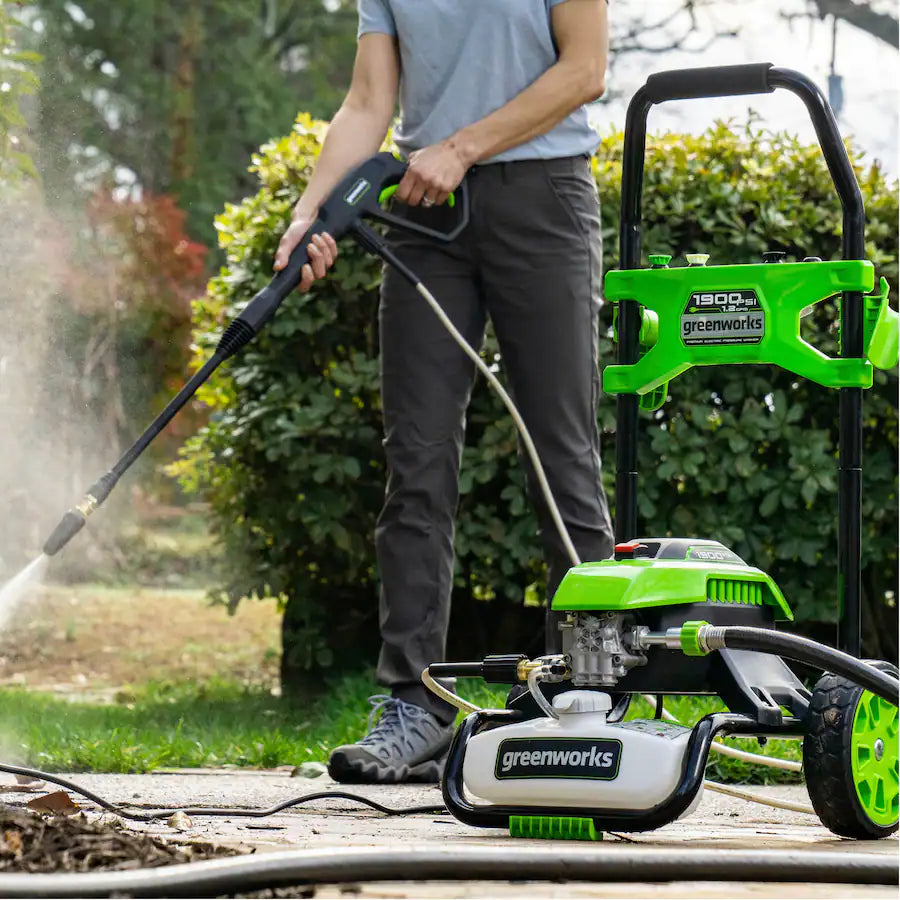 Greenworks Electric Pressure Washer up to 1900 PSI at 1.2 GPM, Green