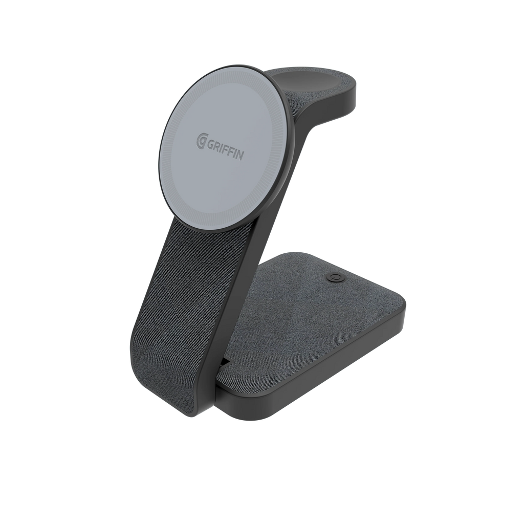 Griffin 3-in-1 Foldable Wireless Charger, Black