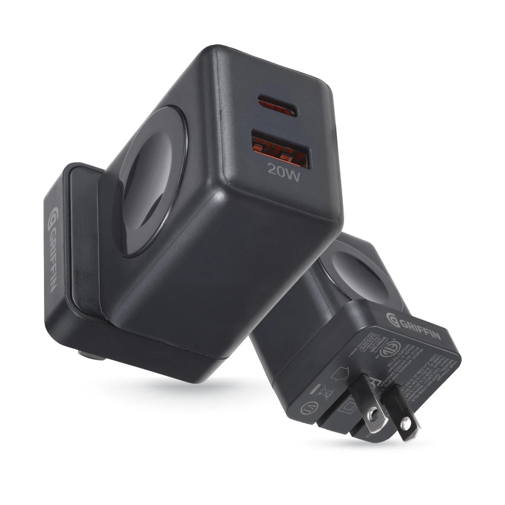 Griffin PowerBlock 20W Wall Charger with SmartWatch Wireless Charging