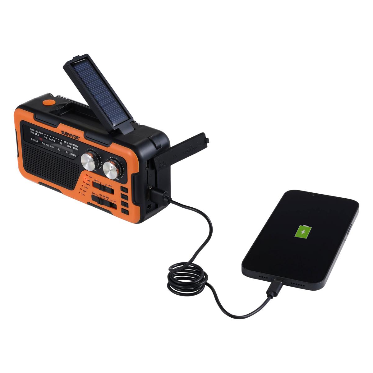 Griffin Survivor Emergency Weather Radio, Orange / Black