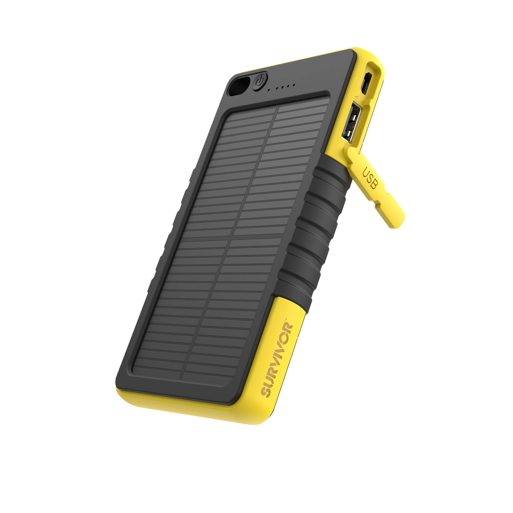 Griffin Survivor Rugged Solar Power Bank, Yellow / Black