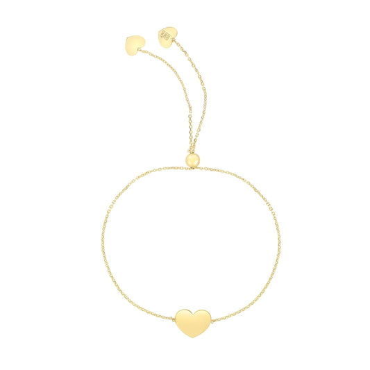 Heart Bracelet, Yellow, Rose or White