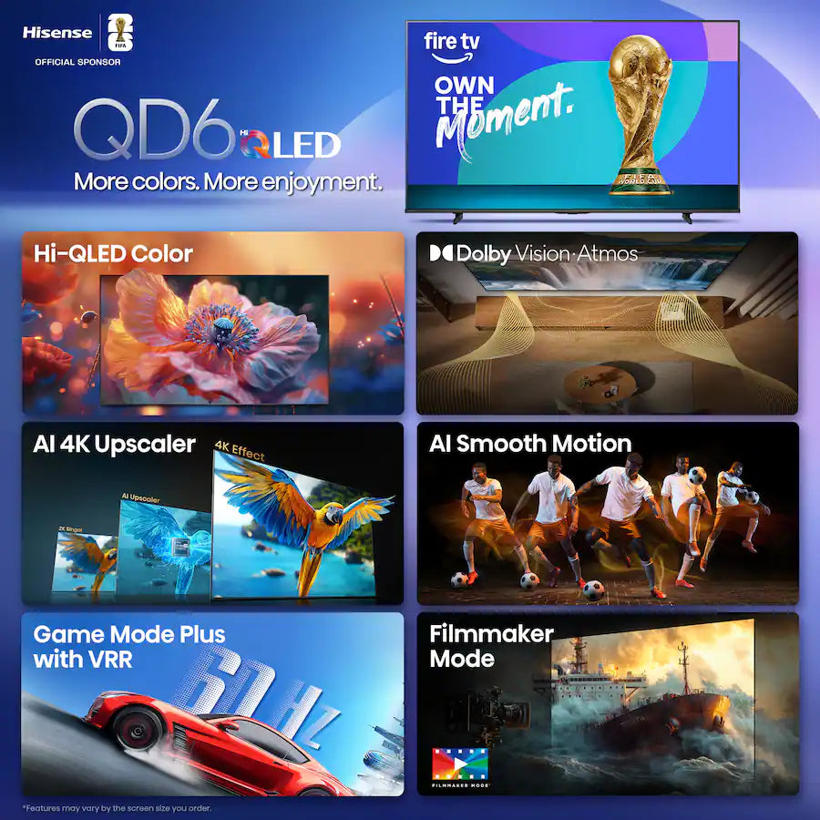 Hisense 43" Hi-QLED 4K UHD HDR Smart Fire TV
