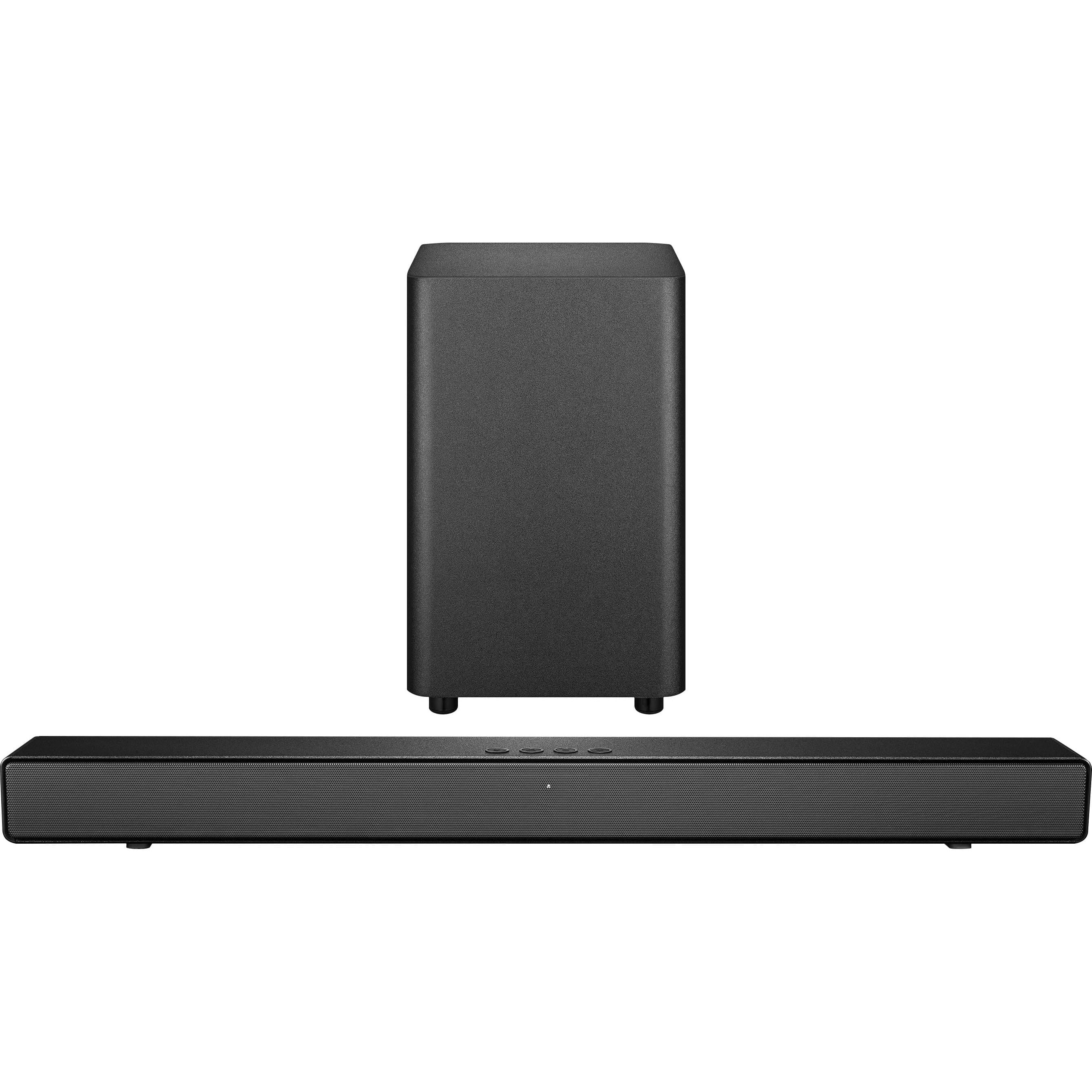 Insignia 2.1 Channel Soundbar with Wireless Subwoofer, DTS Virtual:X, Bluetooth, and Dialogue Enhancement, Black