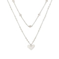 Kendra Scott Ari Heart Multi Strand Necklace, Silver