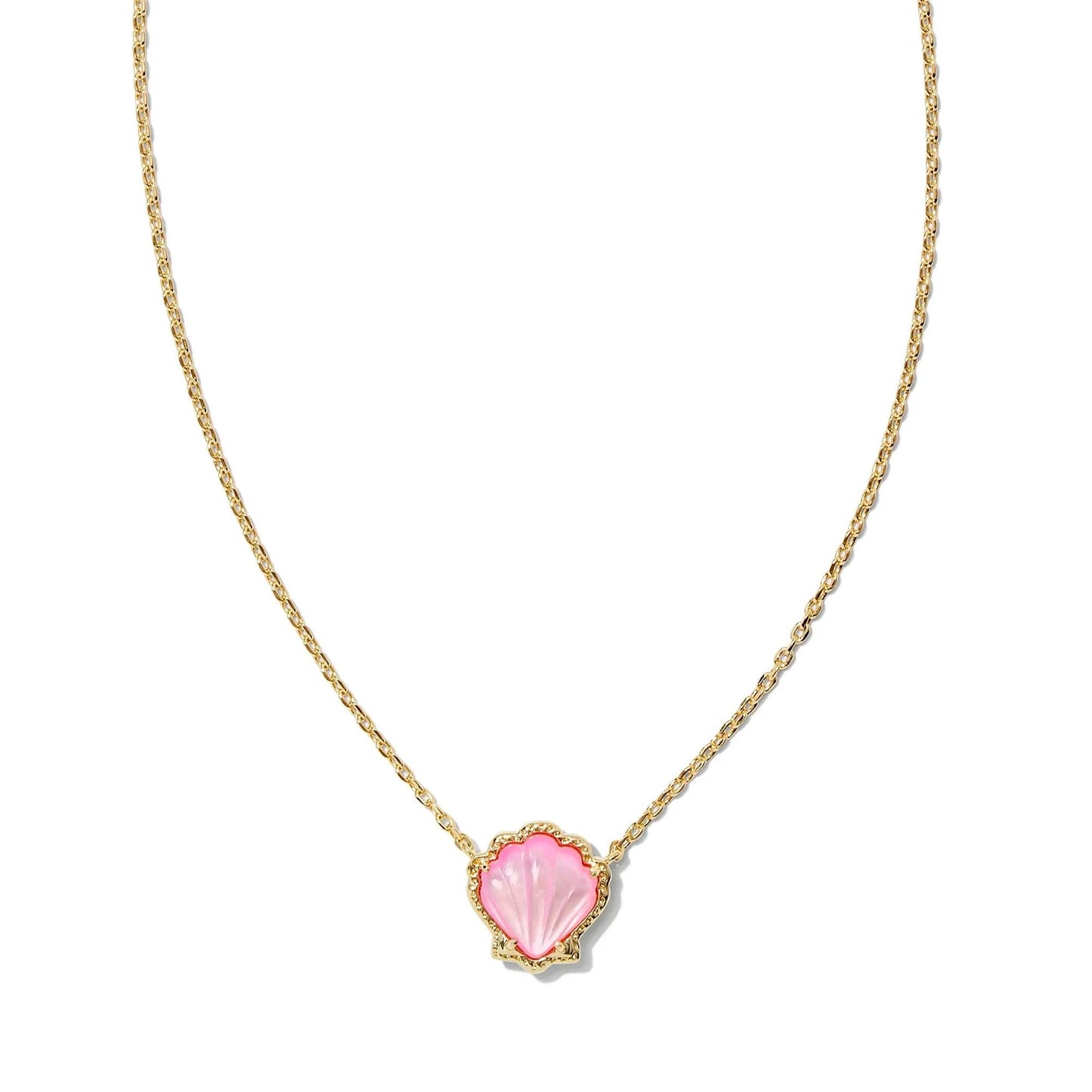 Kendra Scott Brynne Shell Gold Short Pendant Necklace - Blush Mother-of-Pearl
