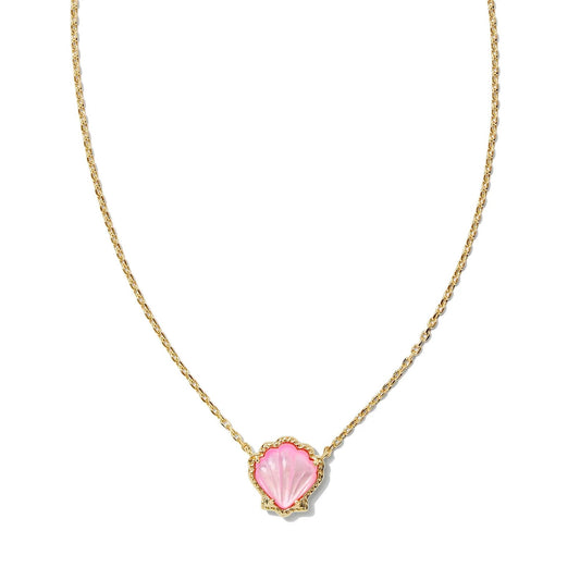 Kendra Scott Brynne Shell Gold Short Pendant Necklace - Blush Mother-of-Pearl