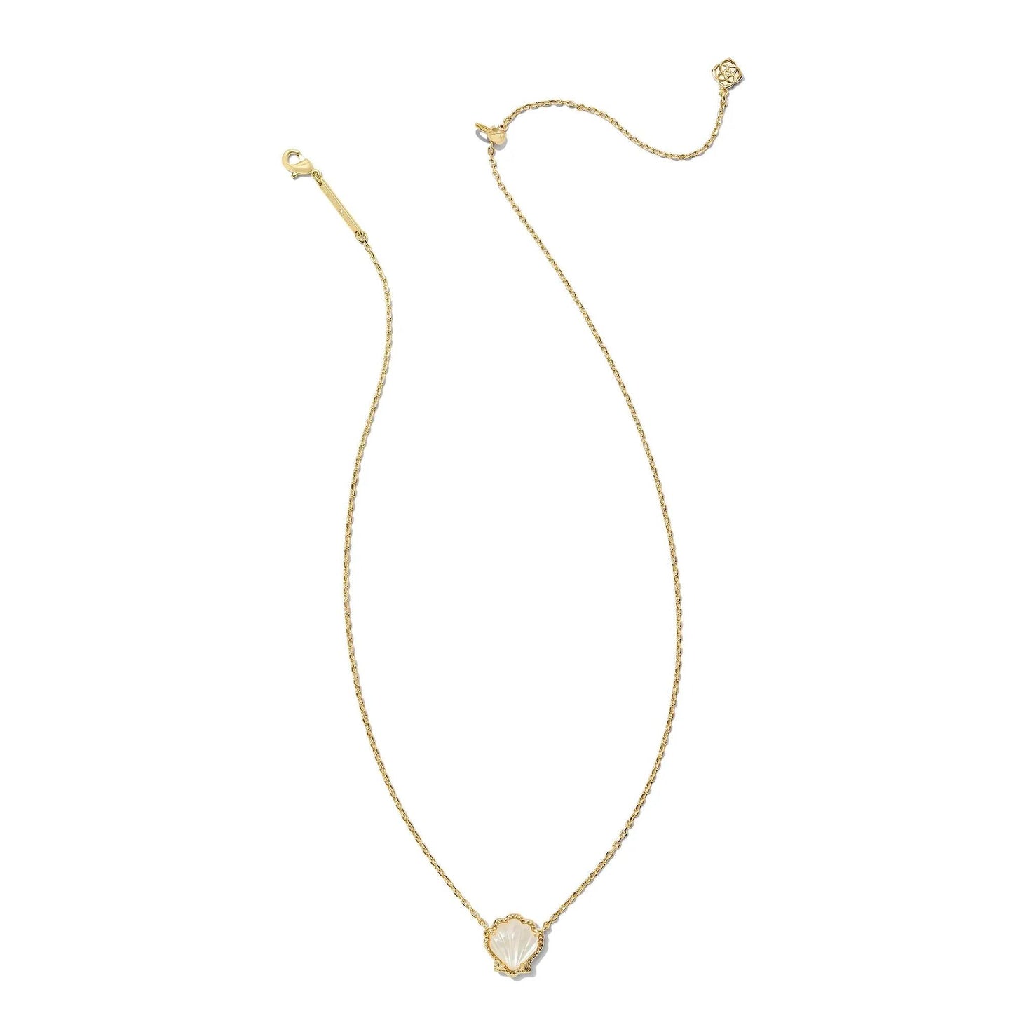 Kendra Scott Brynne Shell Gold Short Pendant Necklace - Ivory Mother-of-Pearl