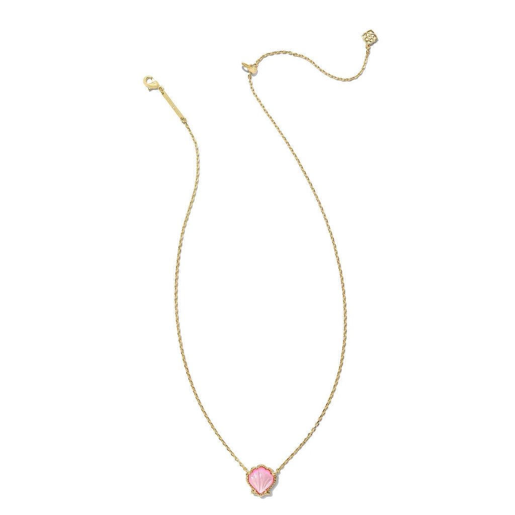 Kendra Scott Brynne Shell Gold Short Pendant Necklace - Blush Mother-of-Pearl