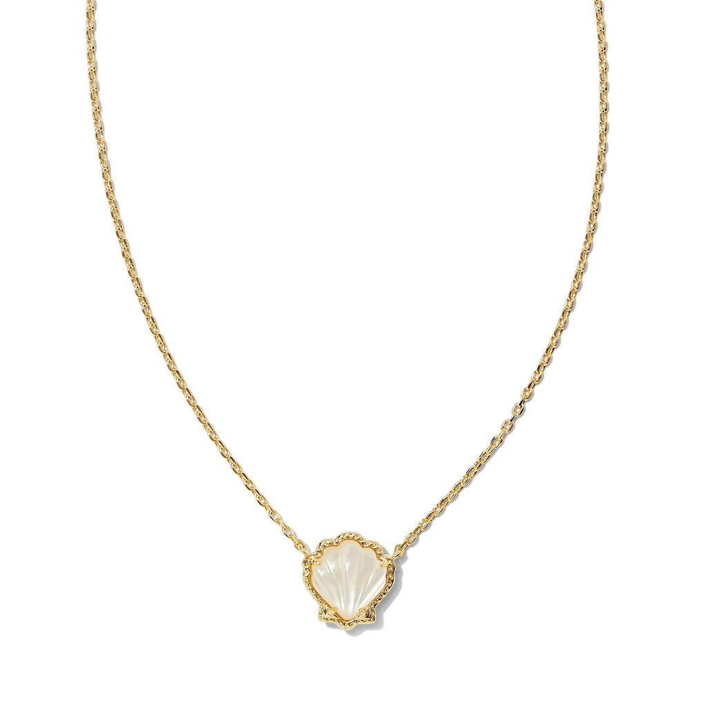 Kendra Scott Brynne Shell Gold Short Pendant Necklace - Ivory Mother-of-Pearl