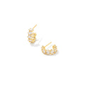 Kendra Scott Cailin Huggie Earrings, White Crystal