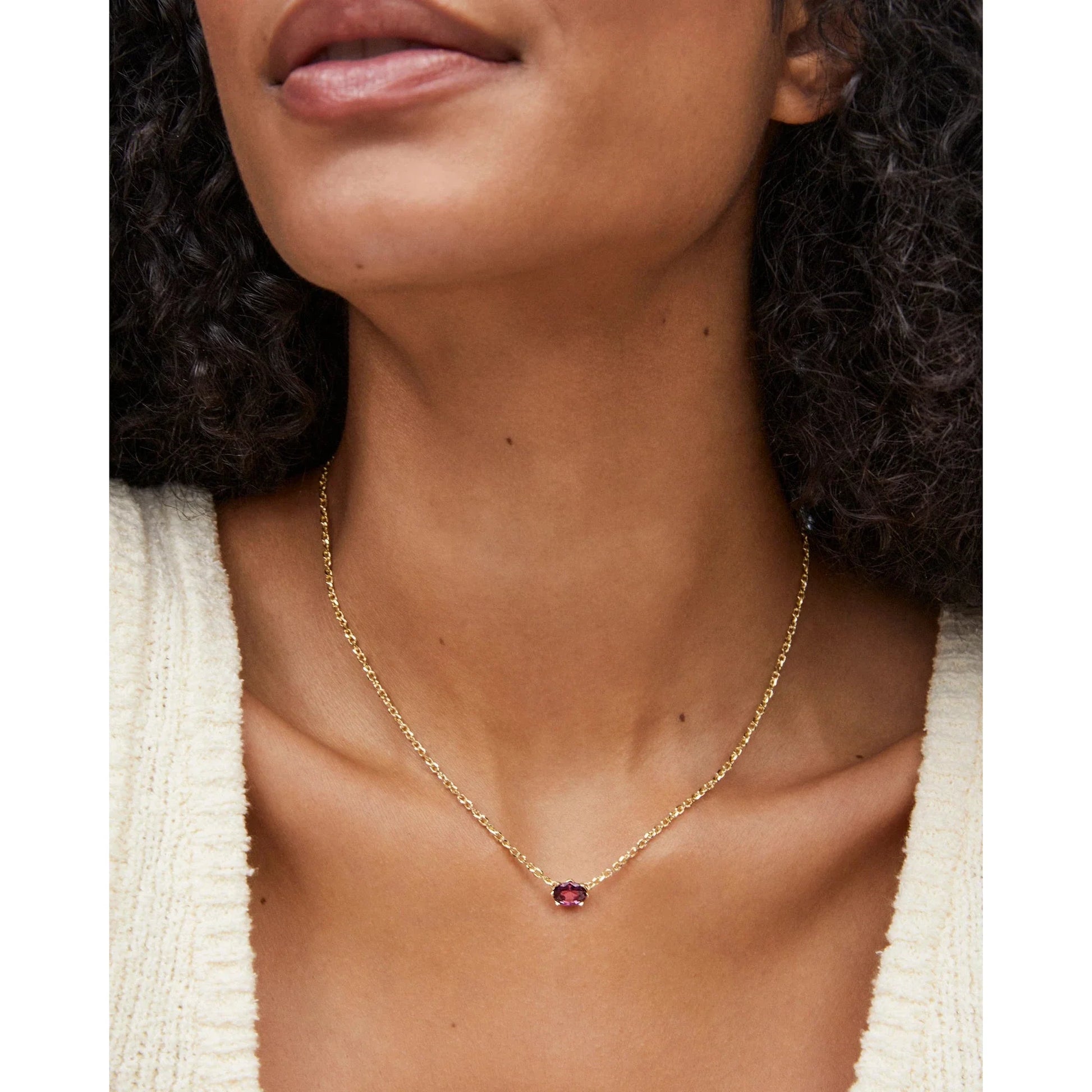 Kendra Scott Cailin Pendant, Purple Crystal