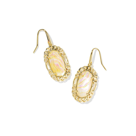 Kendra Scott Dani Figaro Frame Drop Earrings, Iridescent Abalone