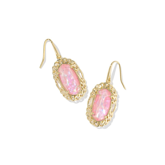 Kendra Scott Dani Figaro Frame Drop Earrings, Pink Iridescent Mother-of-Pearl