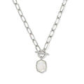Kendra Scott Daphne Silver Toggle Necklace, Mother of Pearl