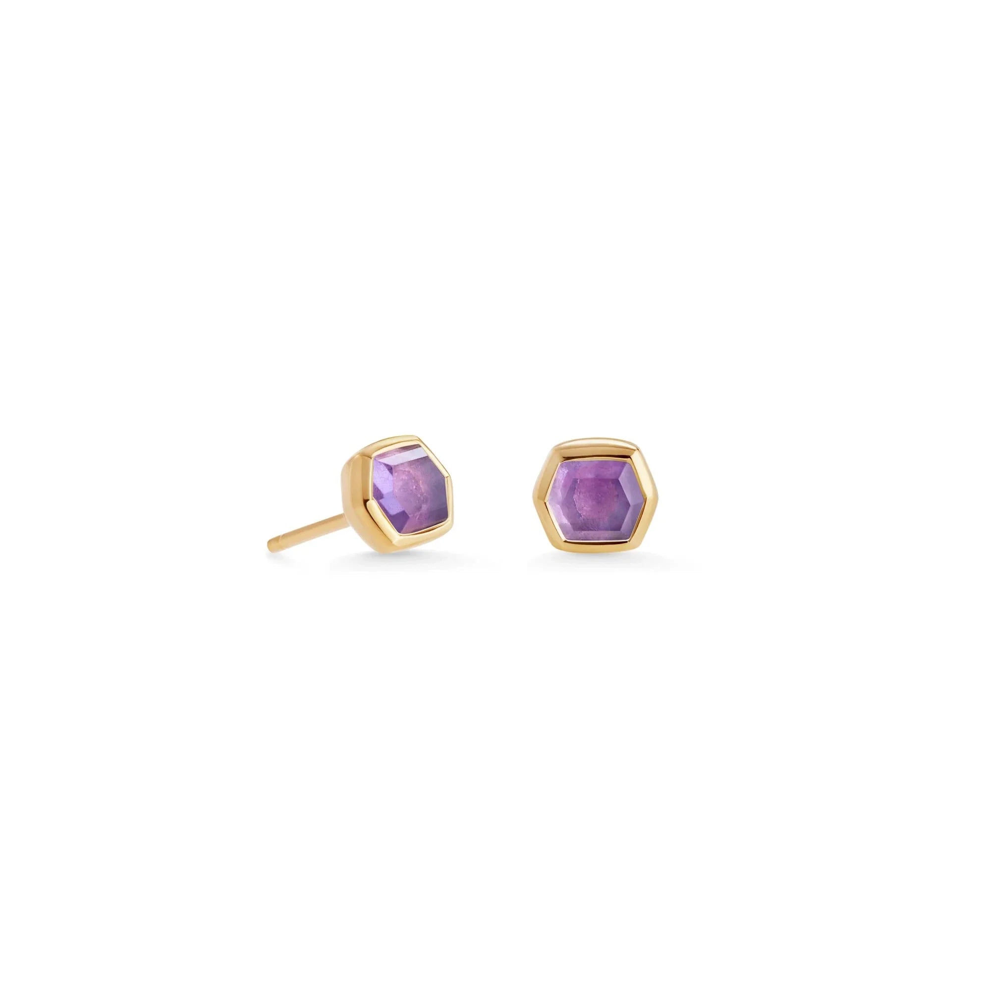 Kendra Scott Davie Stud Earrings, Amethyst