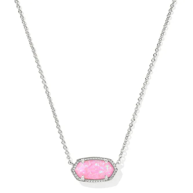 Collar con colgante de oro Elisa de Kendra Scott, cuarzo rosa 