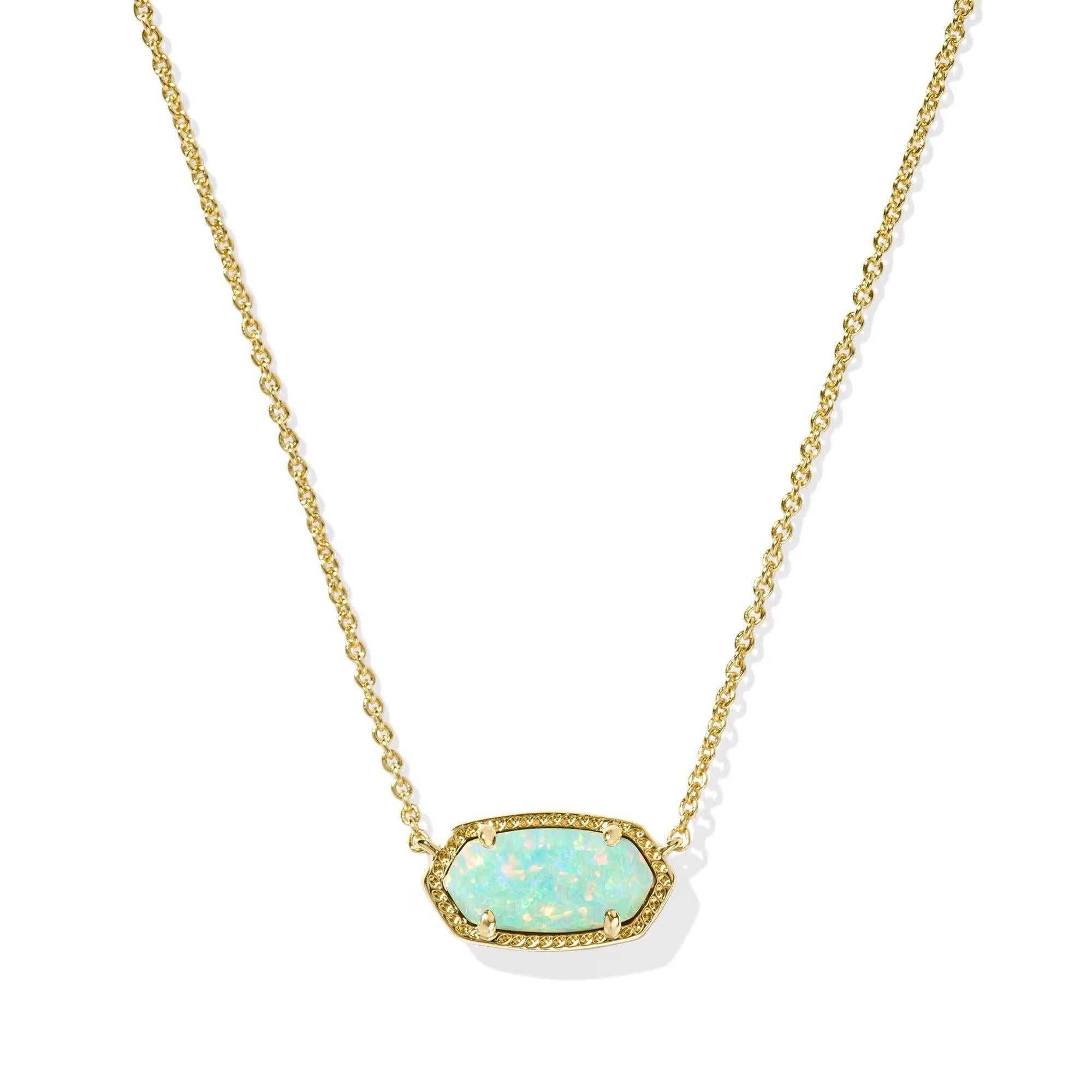 Kendra Scott Elisa Necklace, Green Opal