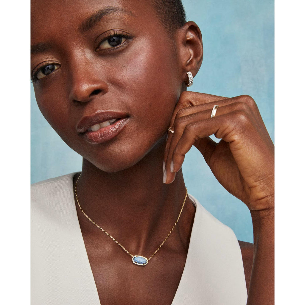 Kendra Scott Elisa Necklace, Variegated Light Blue Magnesite