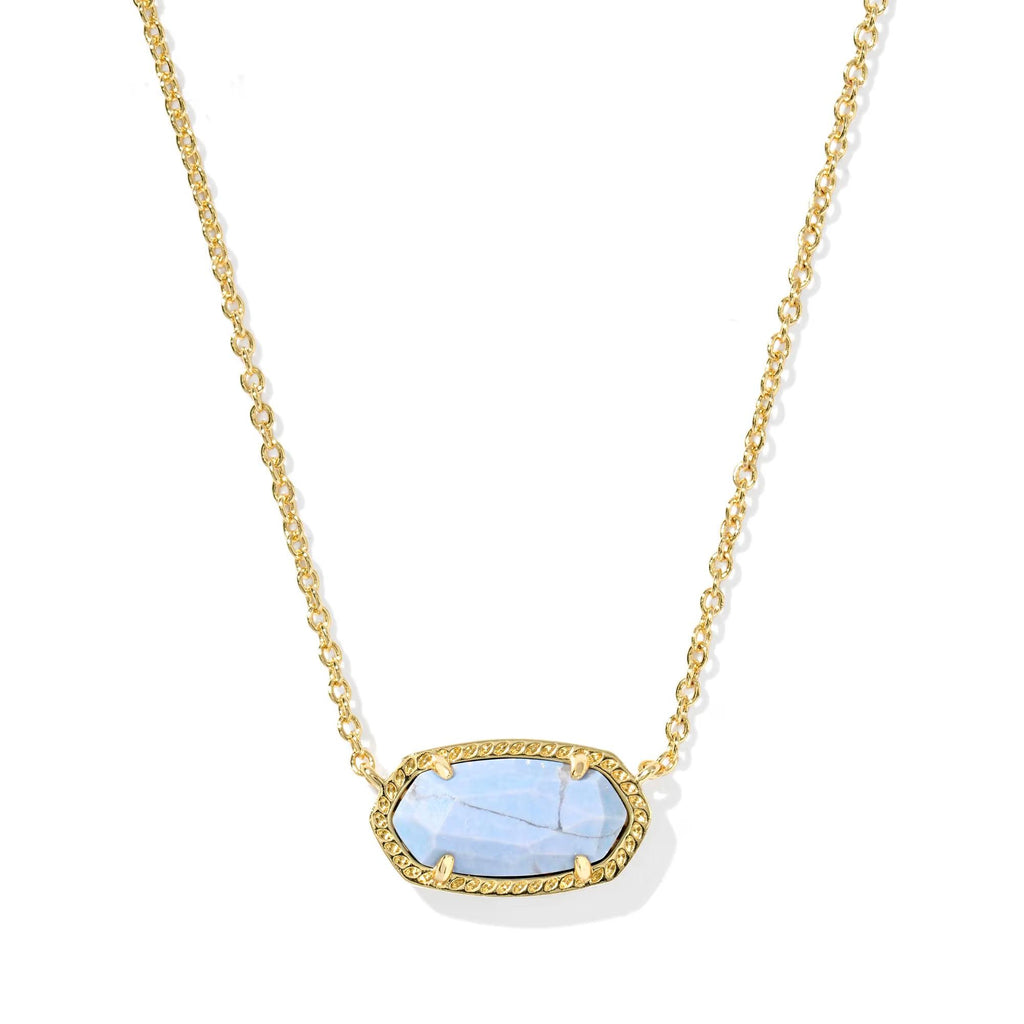 Kendra Scott Elisa Necklace, Variegated Light Blue Magnesite