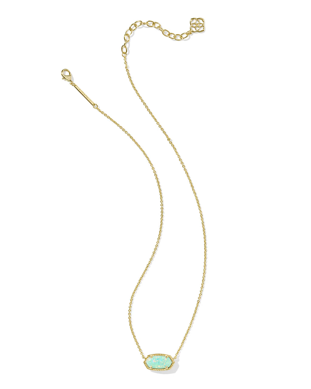 Collar con colgante de oro Elisa de Kendra Scott, cuarzo rosa 