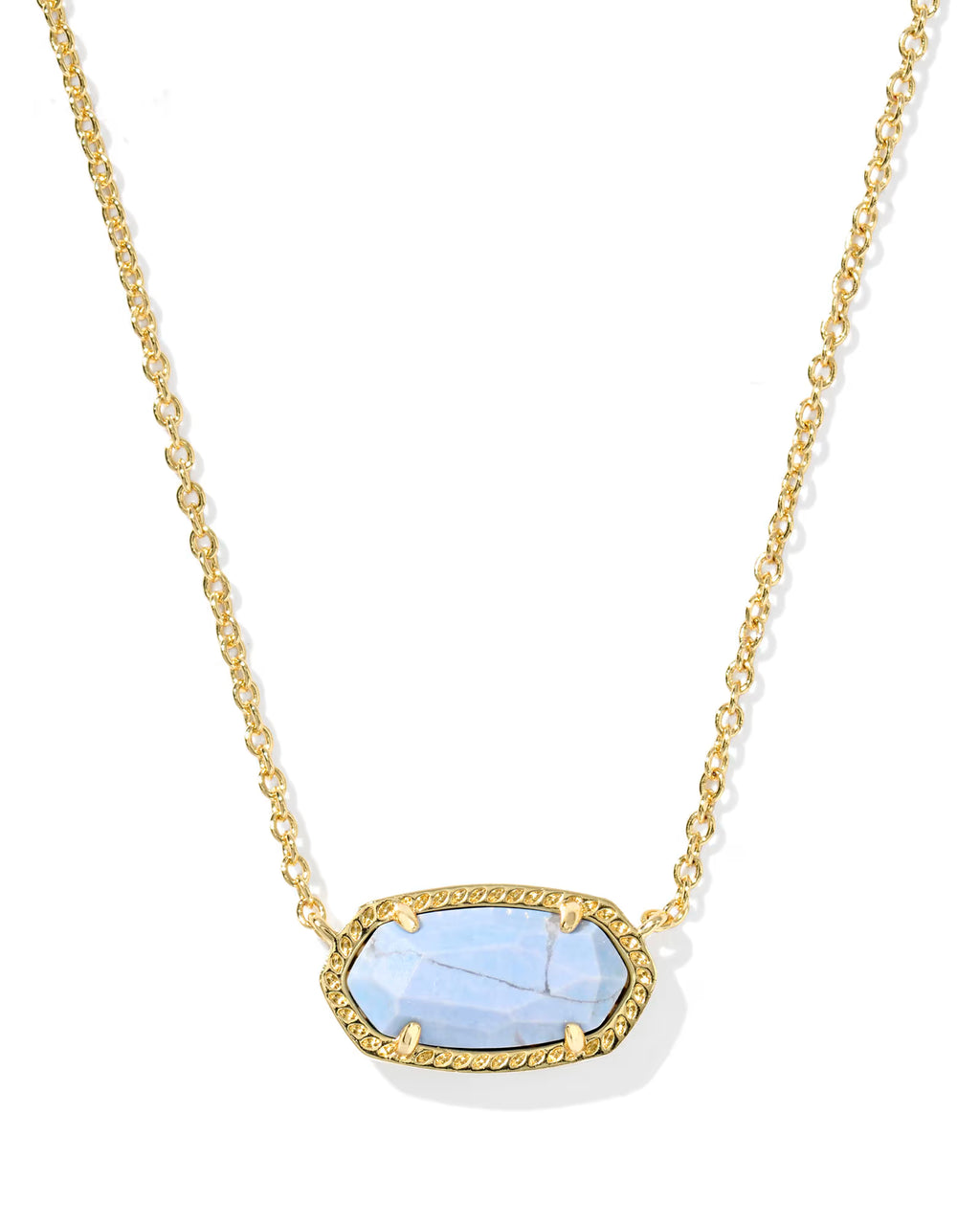 Collar con colgante de oro Elisa de Kendra Scott, cuarzo rosa 