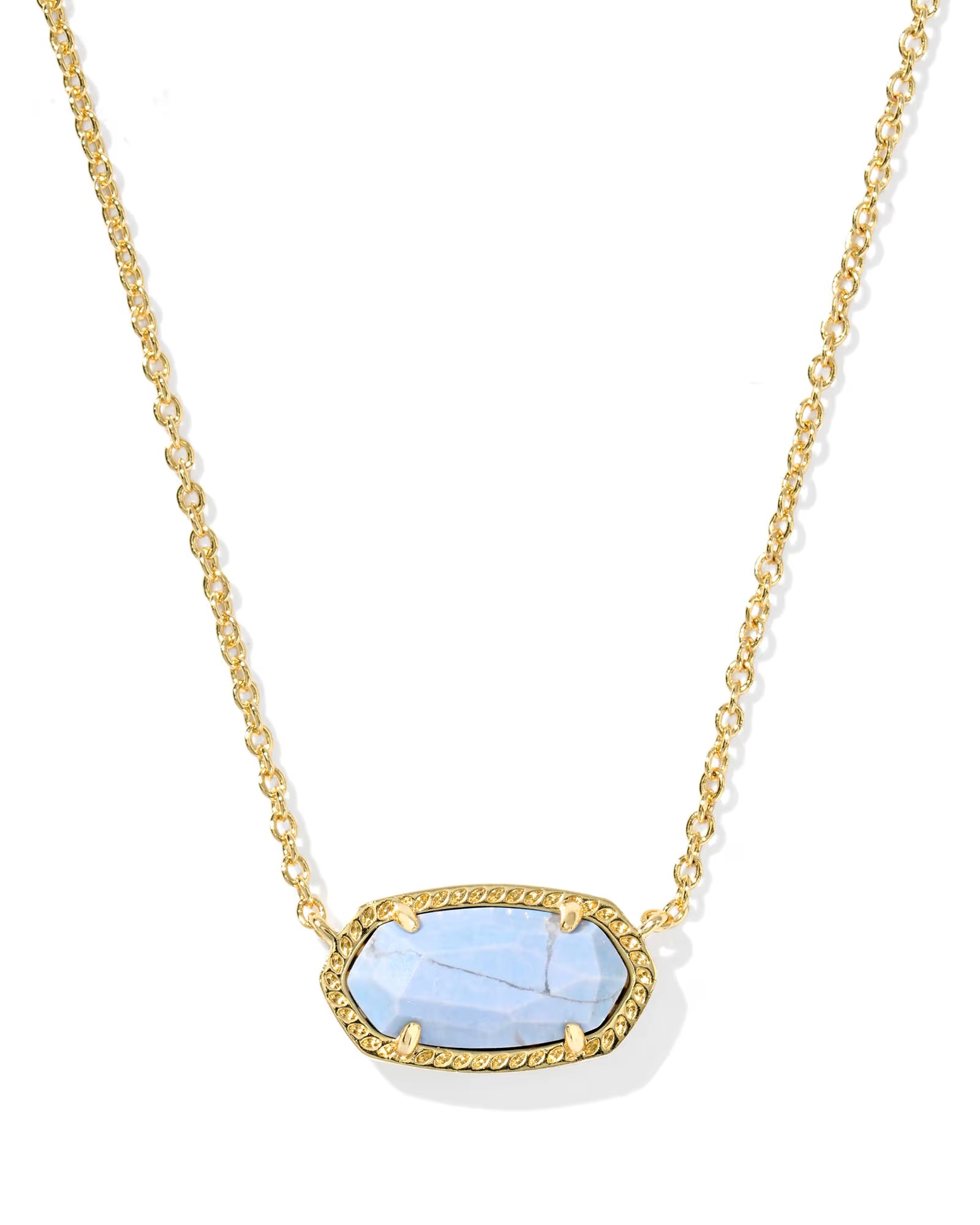 Collar con colgante de oro Elisa de Kendra Scott, cuarzo rosa 