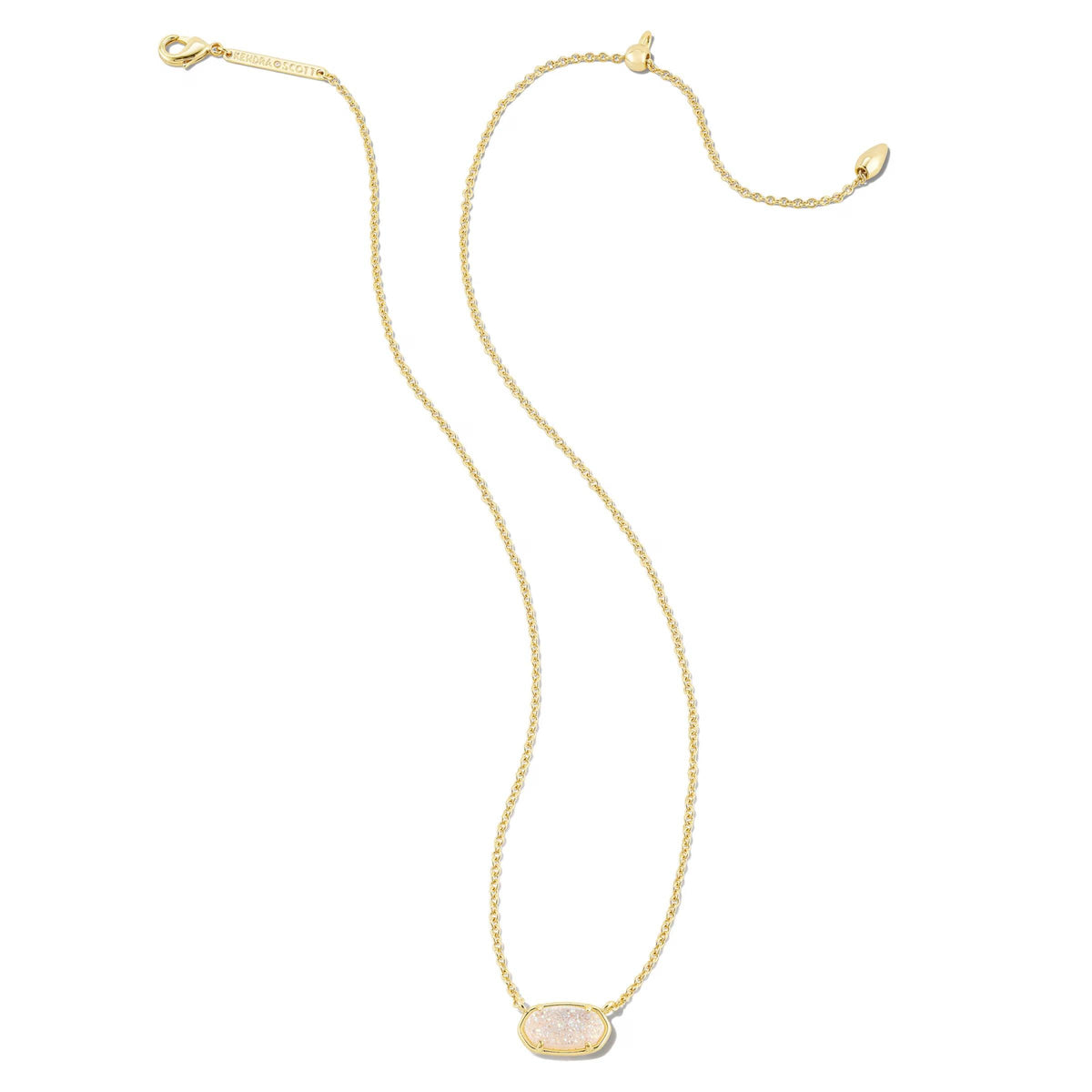 Kendra Scott Grayson Short Pendant Necklace, Iridescent Drusy