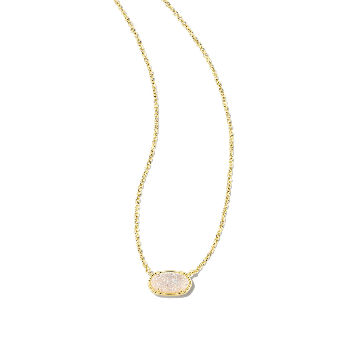Kendra Scott Grayson Short Pendant Necklace, Iridescent Drusy