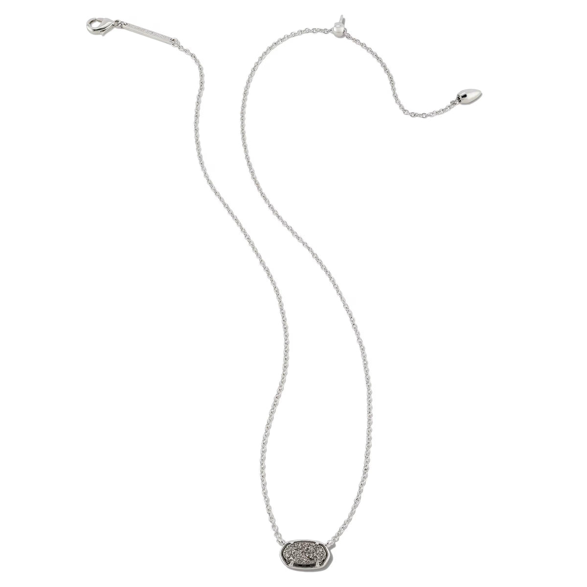 Kendra Scott Grayson Short Pendant Necklace, Platinum Drusy