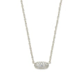 Kendra Scott Grayson White Crystal Pendant Necklace, Silver
