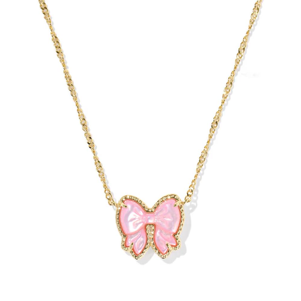 Kendra Scott Haley Bow Reversible Necklace, Blush Mother of Pearl