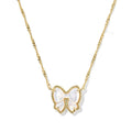Kendra Scott Haley Bow Reversible Necklace, Ivory Mother of Pearl