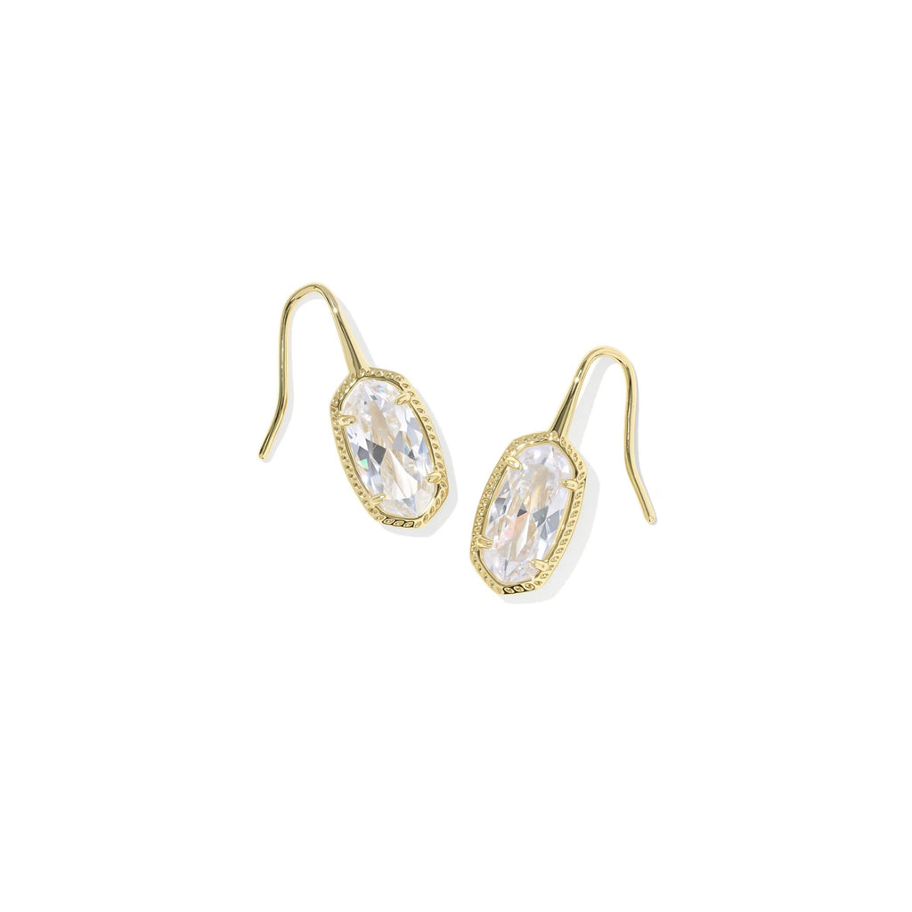 Kendra Scott Lee Luxe Drop Earrings, White CZ