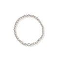 Kendra Scott Mini Elaina Stretch Bracelet, Silver & Mother of Pearl