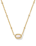 Kendra Scott Mini Elisa Satellite Short Pendant, White Opal
