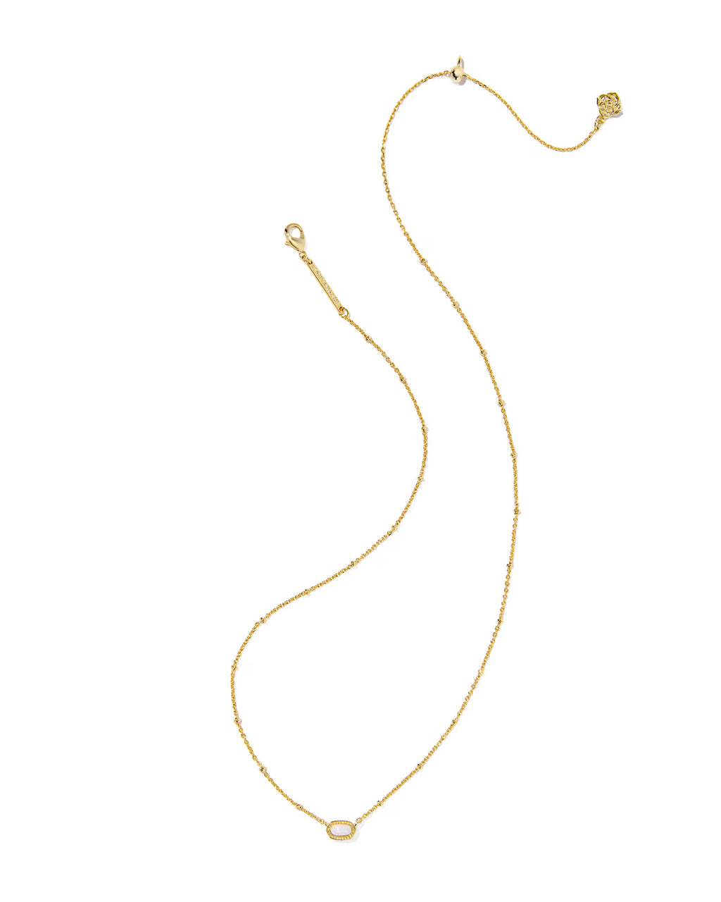 Kendra Scott Mini Elisa Satellite Short Pendant, White Opal