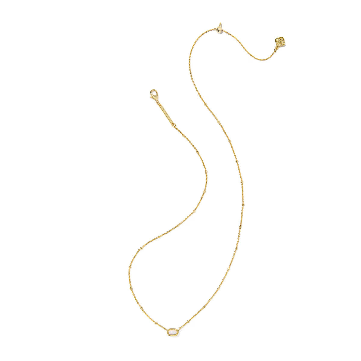 Kendra Scott Mini Elisa Satellite Short Pendant, White Opal