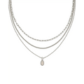 Kendra Scott Mini Elisa Triple Strand Necklace, Silver