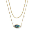 Kendra Scott Ophelia Multi Strand Necklace, Abalone Shell