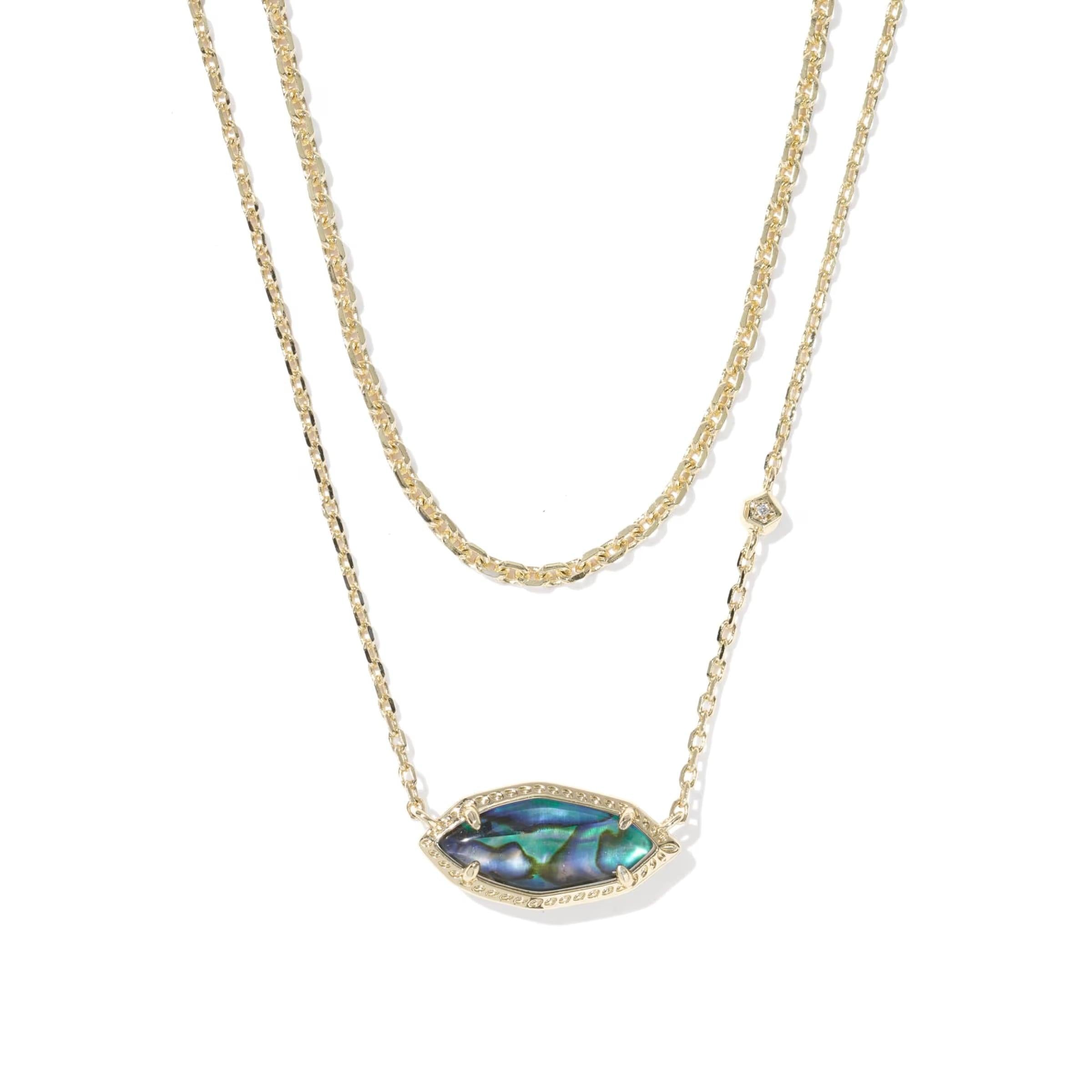 Kendra Scott Ophelia Multi Strand Necklace, Abalone Shell