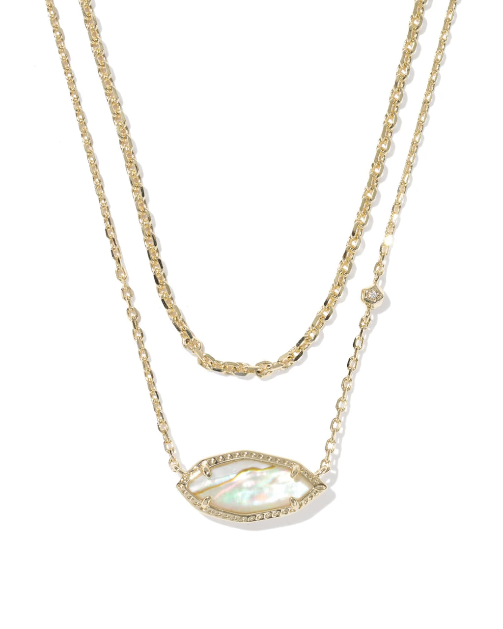 Kendra Scott Ophelia Multi Strand Necklace, Iridescent Abalone Shell