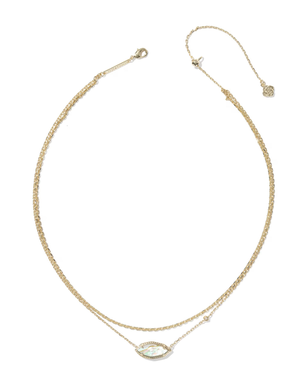 Kendra Scott Ophelia Multi Strand Necklace, Iridescent Abalone Shell