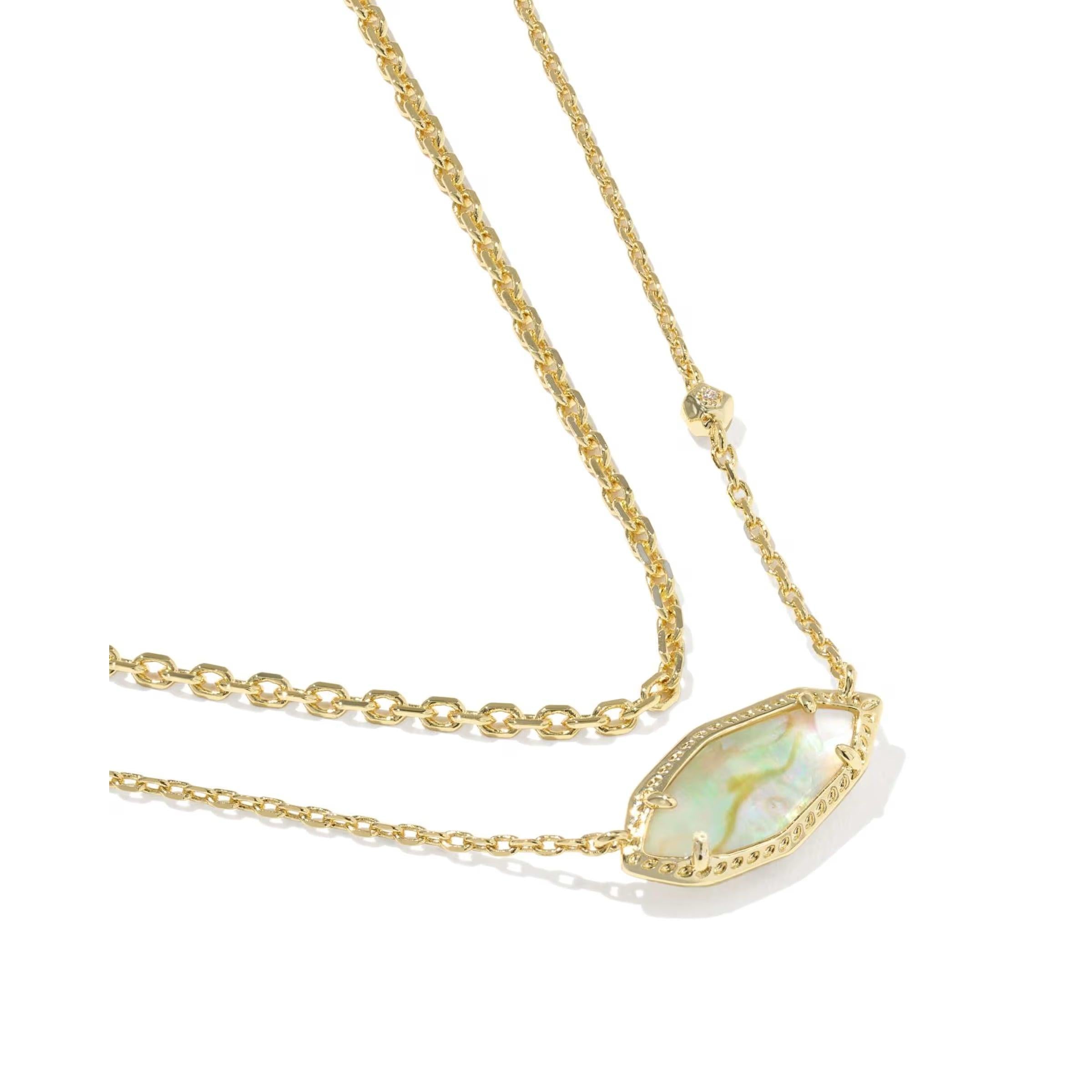 Kendra Scott Ophelia Multi Strand Necklace, Iridescent Abalone Shell