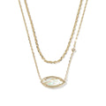 Kendra Scott Ophelia Multi Strand Necklace, Iridescent Abalone Shell