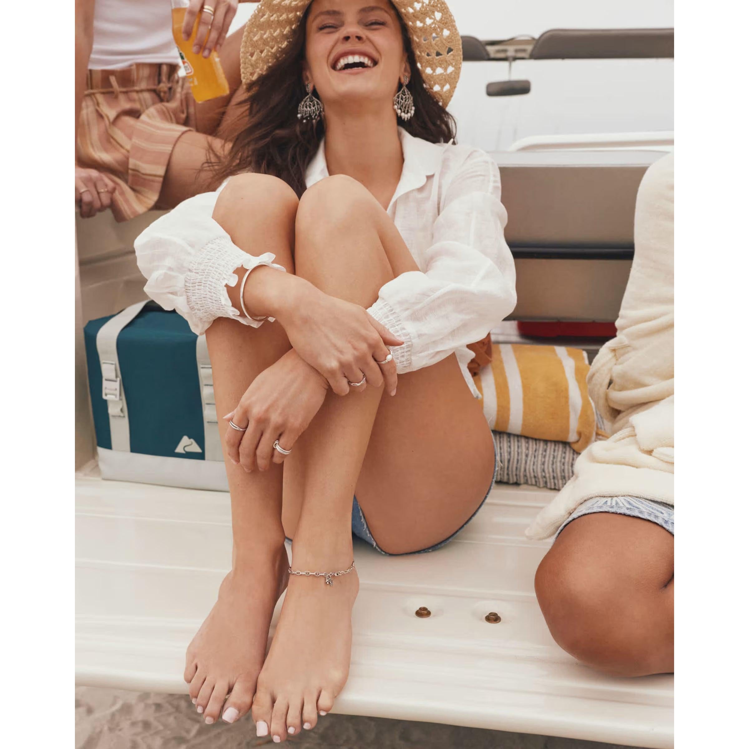Kendra Scott Parker Knot Anklet, Silver