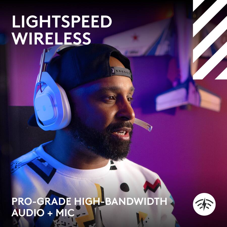 Logitech A50 LIGHTSPEED Wireless Gaming Headset (Gen 5), White