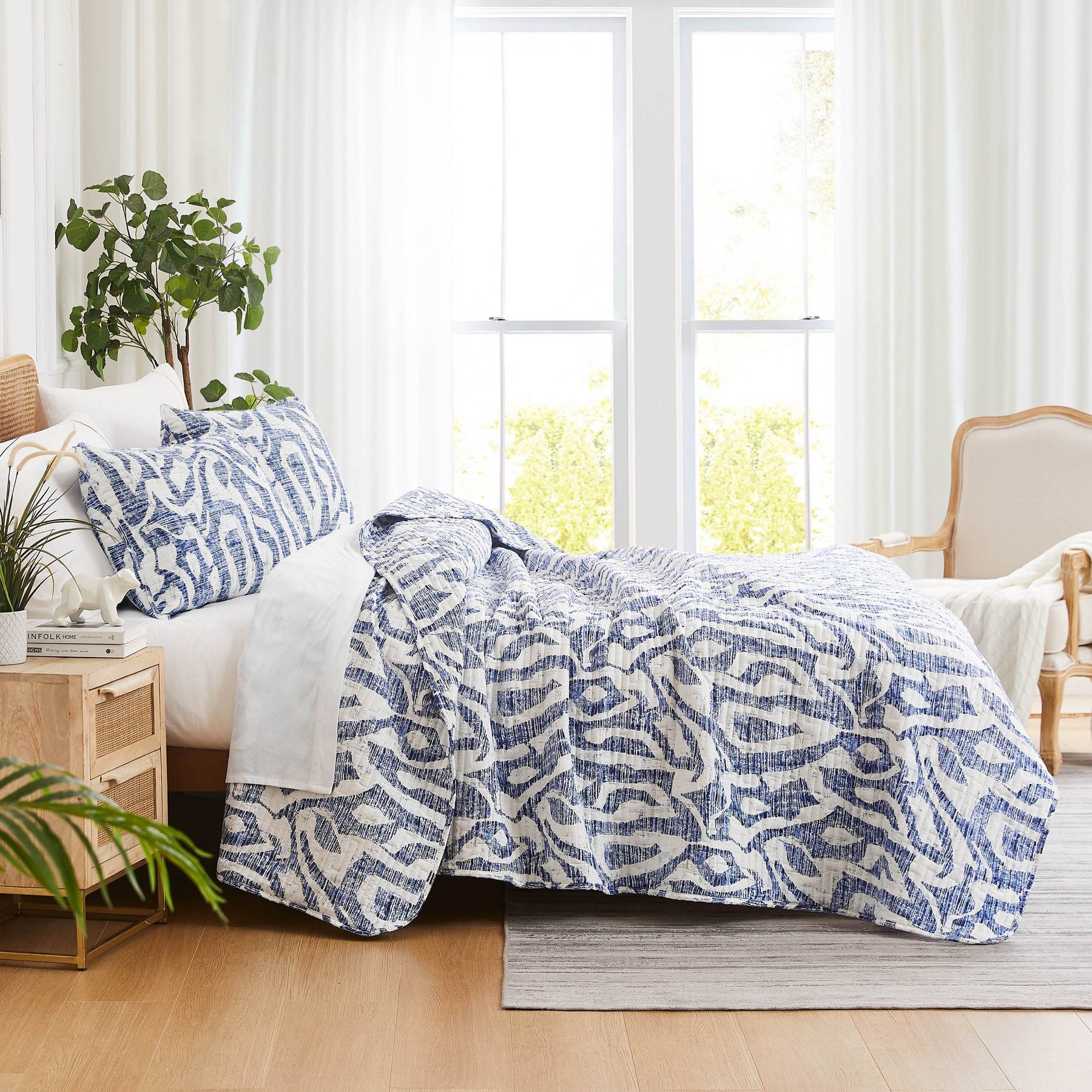 Luna Quilt Set, Blue