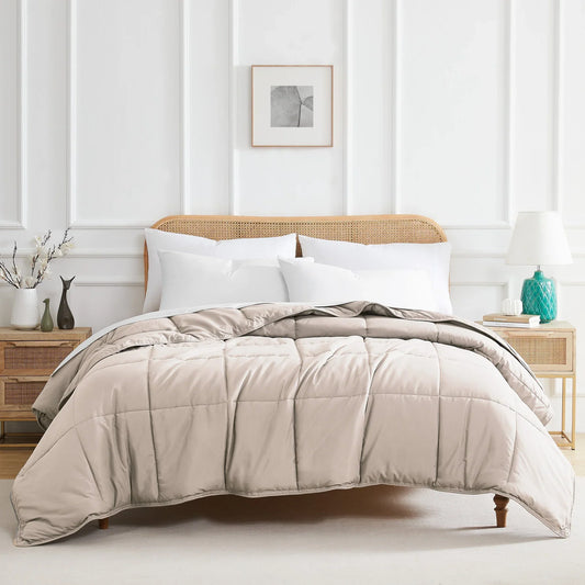 Luxe Down Alternative Comforter, Bone